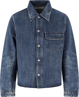 Our Legacy Blue Faded Cropped Denim Jacket