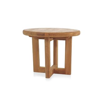 Puma Naturel - Mesa Auxiliar De Jard&iacute;n De Teca Maciza, 51x51x40,5 Cm, Redonda (natoft5151r)