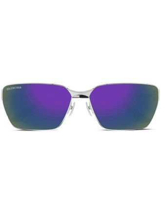 Balenciaga Zonnebril met vierkant montuur - Zilver