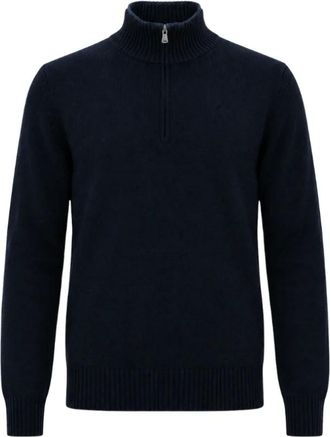 Gran Sasso Dolcevita con zip - - Knitwear - Uomo - Blu - M