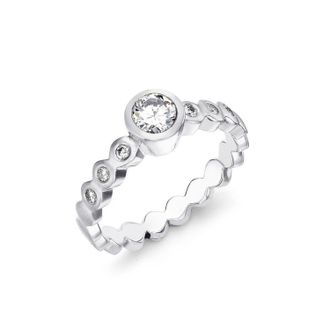 Dower & Hall Dotty Solitaire Diamond Engagement Ring - 0.40ct