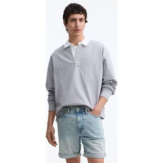 H&M Slim Denim Shorts in Light Denim Blue at Nordstrom, Size 30