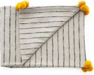 Oresteluchetta STRIPE-A YELLOW cotton blanket