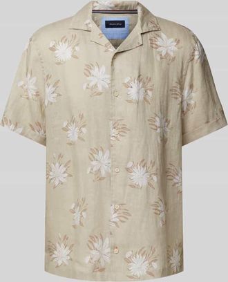 Christian Berg Loose Fit Freizeithemd aus reinem Leinen in Ecru, Gr&ouml;&szlig;e XXL