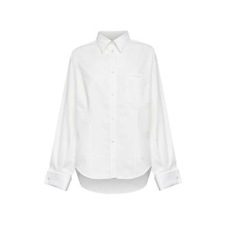 Balenciaga Classic Shirt - female - Balenciaga - Shirts - White - 2XS - Blouses & Shirts