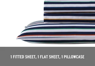 Eddie Bauer Stripe Games Sheet Set in Dark Blue at Nordstrom Rack, Size Twin X-Long