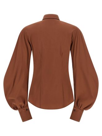 Brunello Cucinelli Womens Brown Cotton Blouse