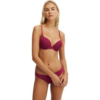 Cotton On Womens Ultimate Comfort Push Up2 T-Shirt Bra in Crushed Berry at Nordstrom, Size 32B