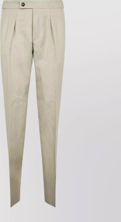 Incotex tailored pleated front trousers with back pockets