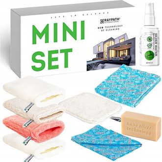 OEM Raypath Mini Set Para Limpieza Del Hogar Y La Oficina, Pa&ntilde;os De Limpieza Con Nanoplata Y Jab&oacute;n