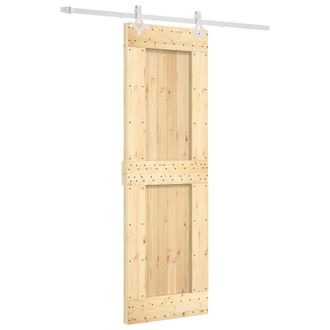 vidaXL Puerta Corredera 70 X 210 Cm Natural Y Blanco Vidaxl