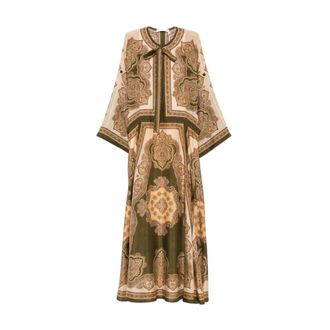 Zimmermann Maxi Dresses, female, Green, Size: S Mahon Tunic Midi Dress
