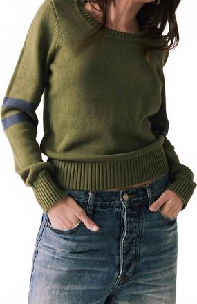 Chaser Womens Varsity Star Sweater In Bronze Green