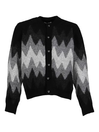 Ernest W. Baker Cardigan con motivo a zig zag - Nero
