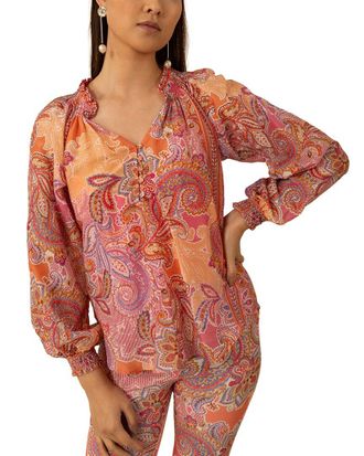 Hale Bob Silk-Blend Mallory Blouse