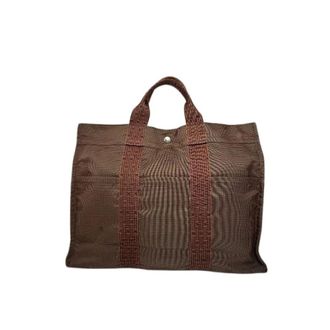 Herm&egrave;s Pre-owned Tote Bags, female, Brown, Size: ONE SIZE Pre-owned Canvas Tote Bag