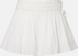 Poss&eacute; Danielle lace-trimmed cotton skort