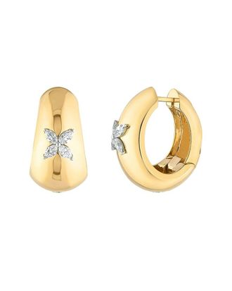 Gabi Rielle 14K Over Silver Lovestruck Collection Cz Petal Hoops