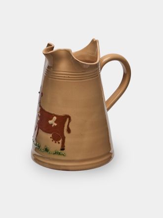 Poterie d'Évires Cows Hand-Painted Ceramic Milk Jug