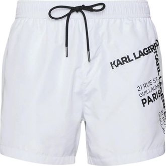 Karl Lagerfeld Beachwear - Heren - Badkleding - Wit - Maat: XL Poliester