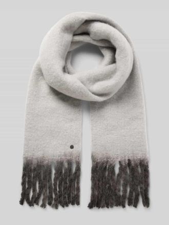 Fraas Schal mit Ausfransungen in Mittelgrau Melange, Gr&ouml;&szlig;e 1
