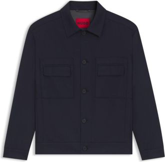 HUGO BOSS Slim-fit jacket in wrinkle-resistant twill