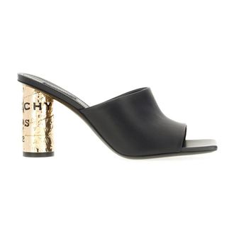 Givenchy Tape Muiltjes met Hak - Dames - Muiltjes - Zwart - 37 EU - Leer - Schoenen