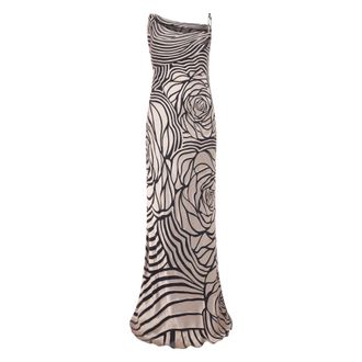 Alberta Ferretti Kleedjes, Dames, Veelkleurig, S, Lange mouwloze jurk