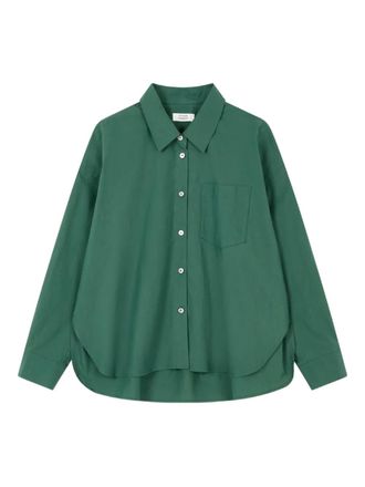 TOMBOY patch-pocket buttoned-sleeve shirt - Green