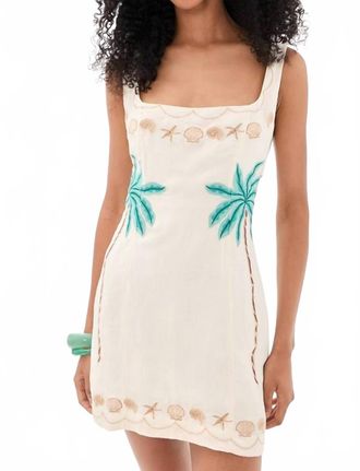 Show me your Mumu Steph Mini Dress In Beachfront Embroidery