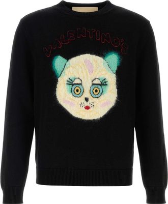 Valentino Garavani Black Cotton Bled Sweater