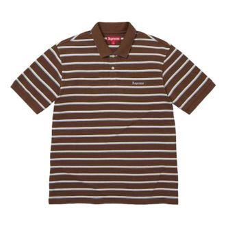 SUPREME FW26 Stripe Polo Brown SUP-FW26-090-BRN