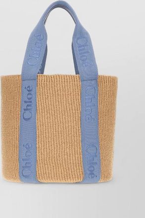 Chlo&eacute; fairtrade material woody shoulder shopping bag