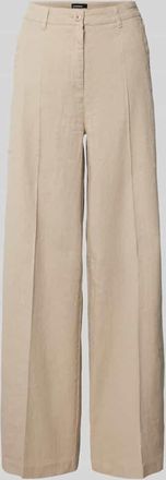 Cambio Cambio Wide Leg Leinenhose mit Eingrifftaschen Modell ADRIENNE in Camel, Gr&ouml;&szlig;e 32