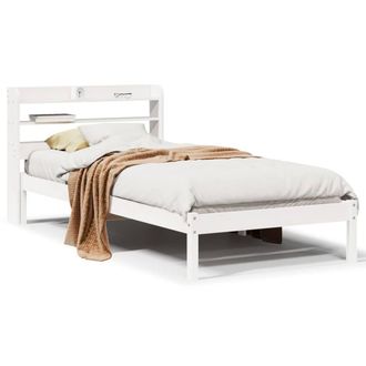 Berkfield Home Bed Frame without Mattress White 100x200 cm Solid Wood Pine