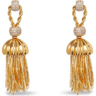Lele Sadoughi Chateau Rope Tassel Drop Earrings in Gold at Nordstrom