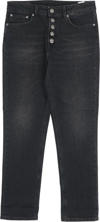 Dondup Straight Jeans - Dames - Regular Fit Jeans - Zwart - W29 - Katoen - Jeans