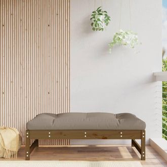 vidaXL Vidaxl - Taburete De Jard&iacute;n Madera Maciza De Pino Marr&oacute;n Miel 120x80 Cm
