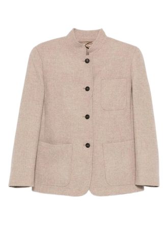 Max Mara buttoned patch-pocket jacket - Neutrals