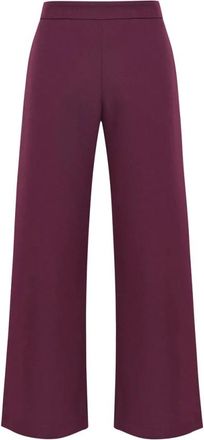 Maliparmi Sleek Matte Trouser - Dames - Wijde Broeken - Rood - XL - Polyester - Broeken