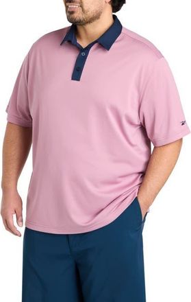 Reebok Big & Tall Contrast Solid Polo Shirt in Berry Chill at Nordstrom, Size Xx-Large