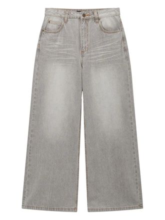 Tout à Coup wide-leg jeans - women - Cotton/Cellulose - 28 - Grey