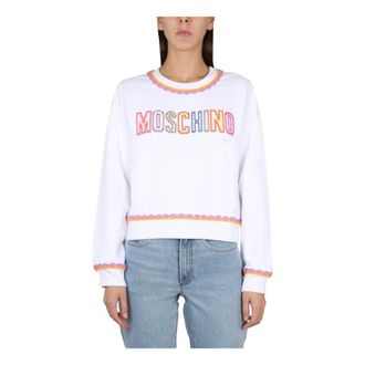 Moschino Sweatshirts, female, White, Size: M Felpa