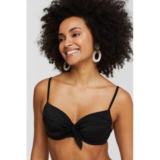 Beachwaver Co. voorgevormde beugel bikinitop met strik zwart