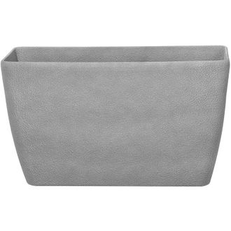 Beliani Maceta De Piedra Gris Para Plantas 74 X 32 X 45 Cm Moderna Minimalista Para Interior Y Exterior Bari