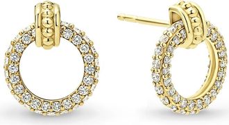 Lagos Meridian 18K Gold Circle Diamond Stud Earrings at Nordstrom