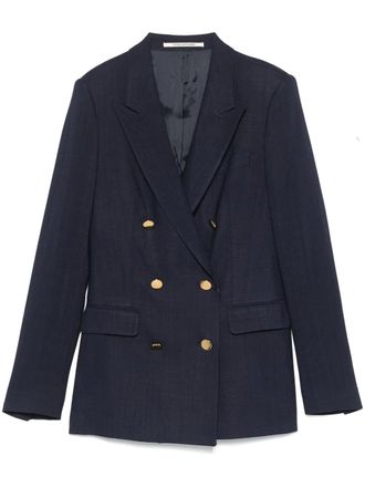 Tagliatore double-breasted blazer - women - Viscose/Lyocell/Polyamide/Cupro - 40 - Blue