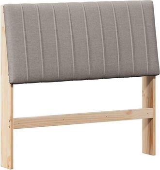 vidaXL Upholstered Headboard Taupe 100 cm Solid Pine Wood vidaXL