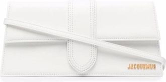 Jacquemus Shoulder Bags, female, White, ONE SIZE, Structured Leather Shoulder Bag Ivory