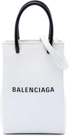 Balenciaga Pre-owned Balenciaga Mini Calfskin Logo Shopping Phone Holder Ladies 149LX3OX2AJXZYUU